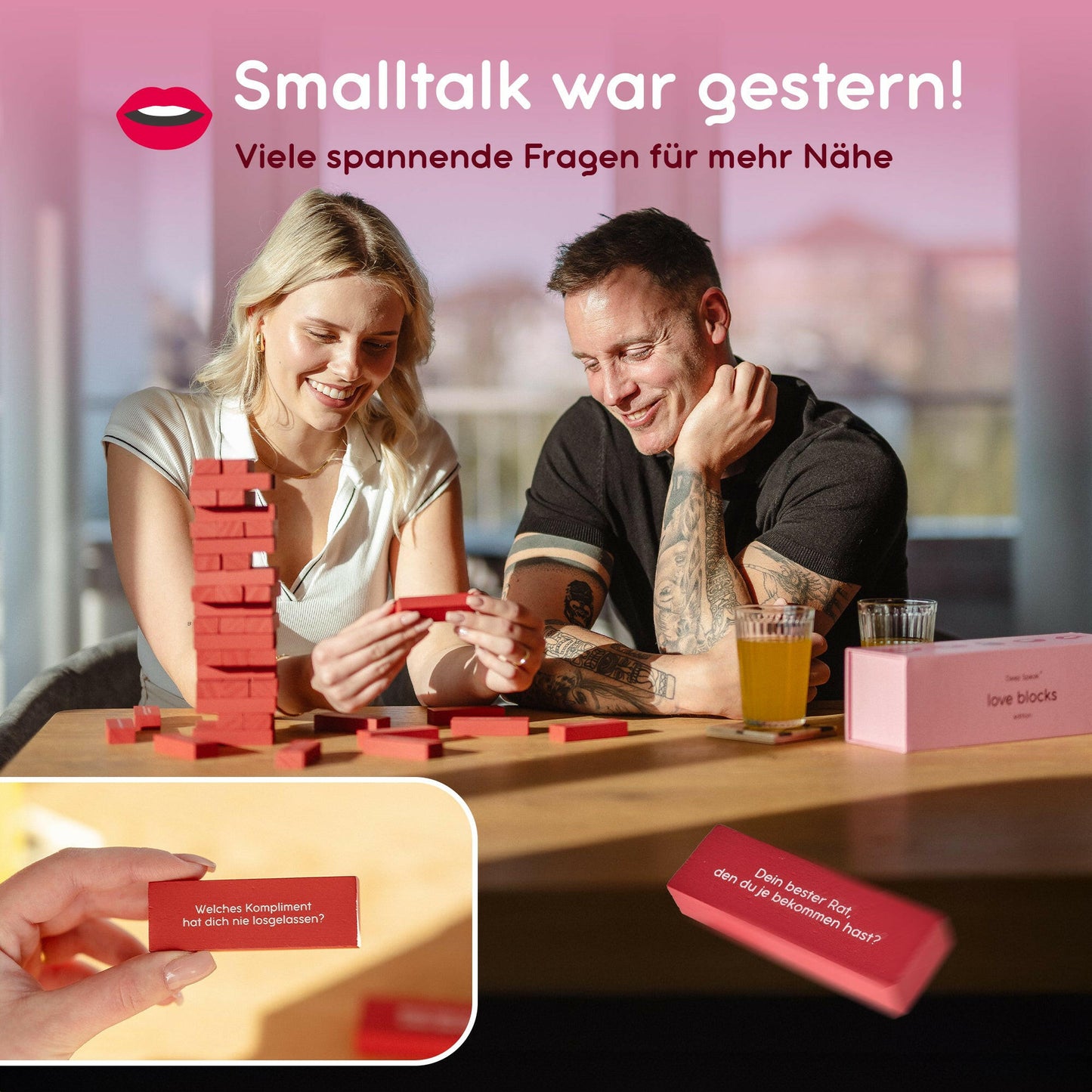 Wackelturm Spiel Erwachsene - love blocks.
