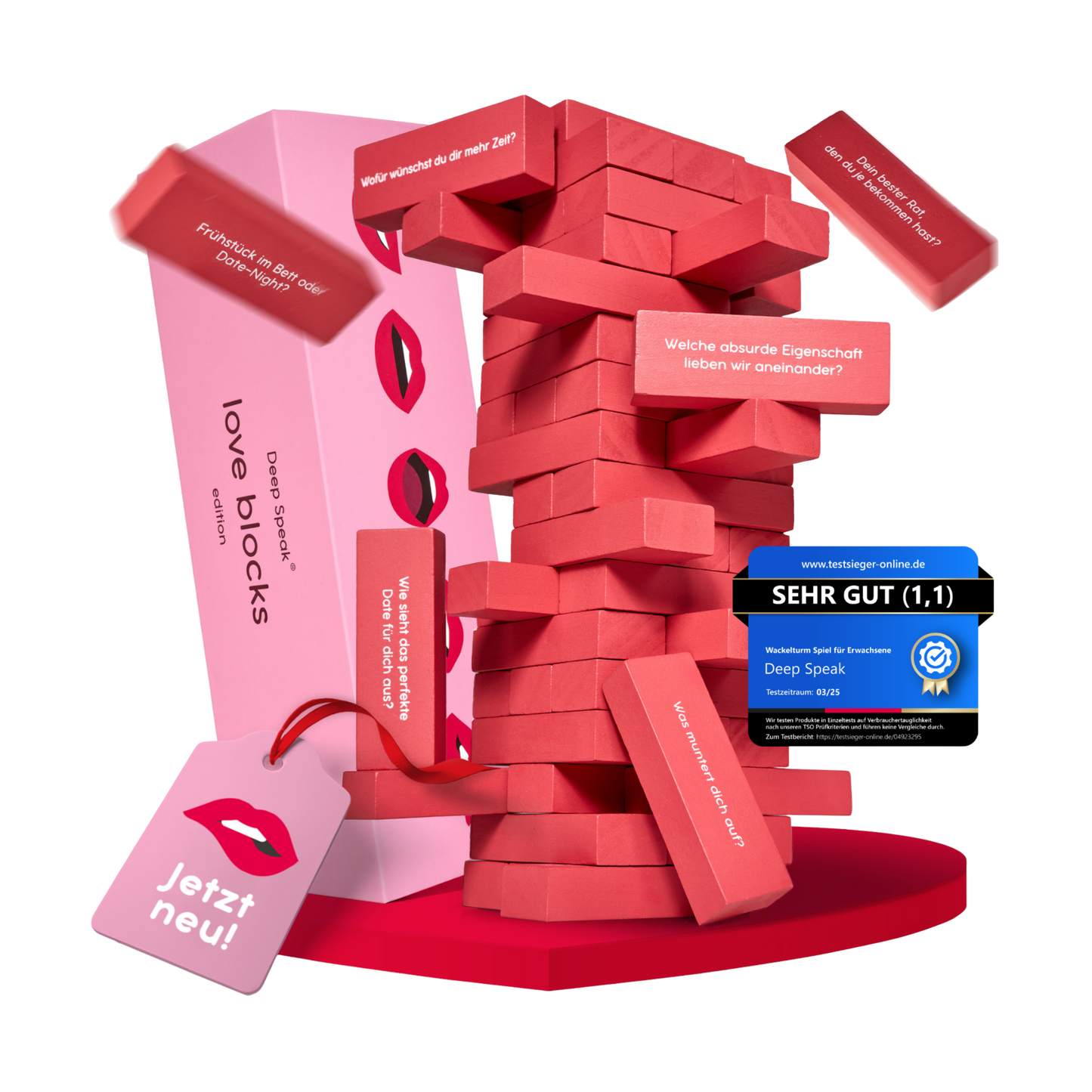 Wackelturm Spiel Erwachsene - love blocks.