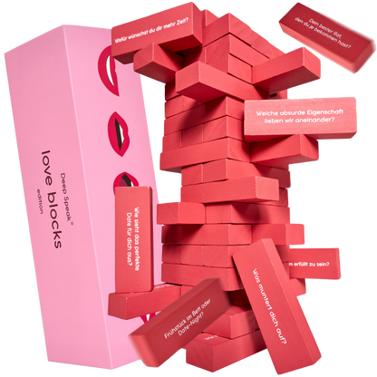 Wackelturm Spiel Erwachsene - love blocks.